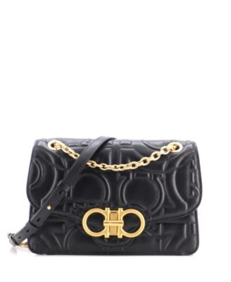 Gancini Medium Quilted Crossbody Bag