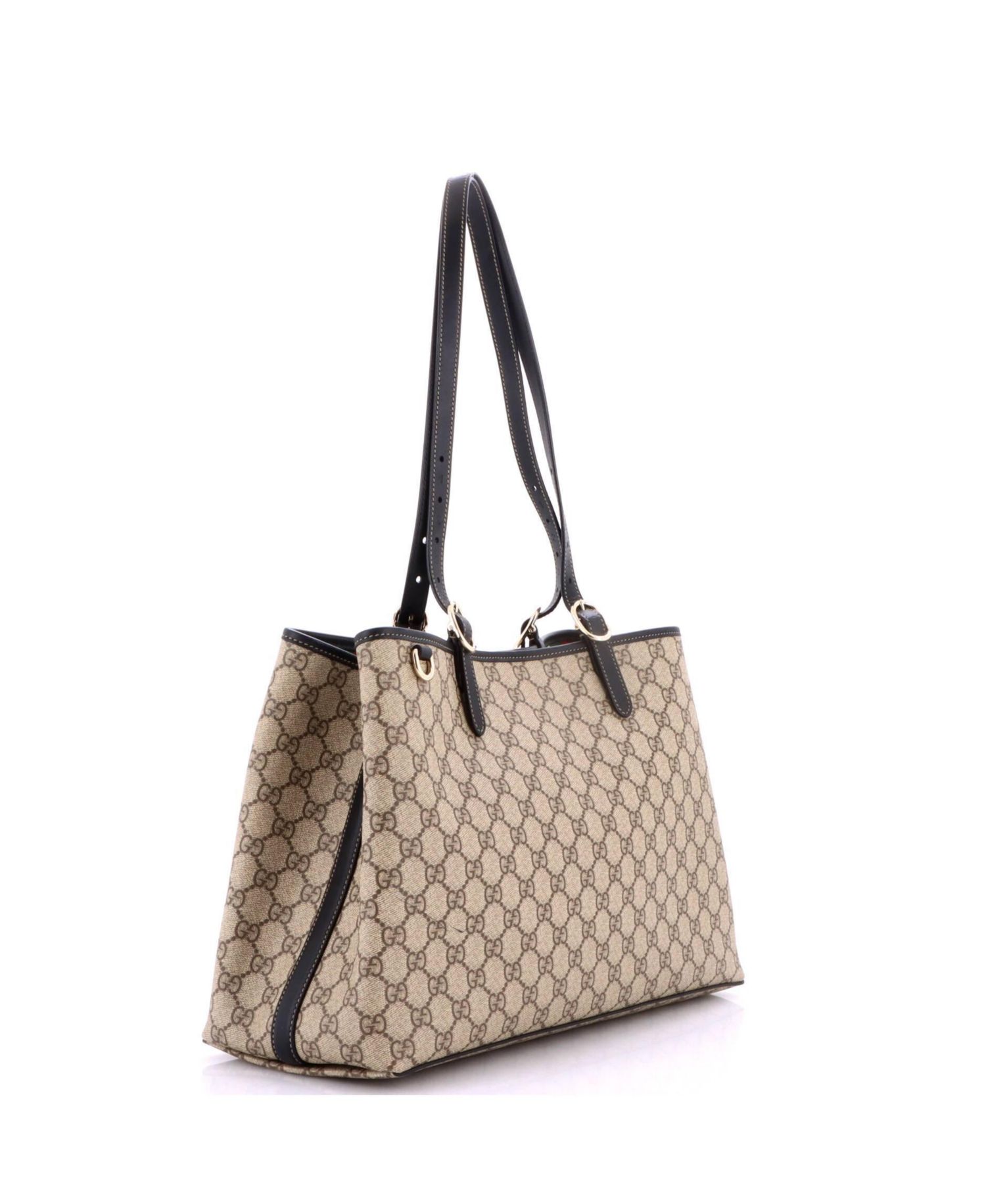 Large GG Emblem Coated Canvas Tote
