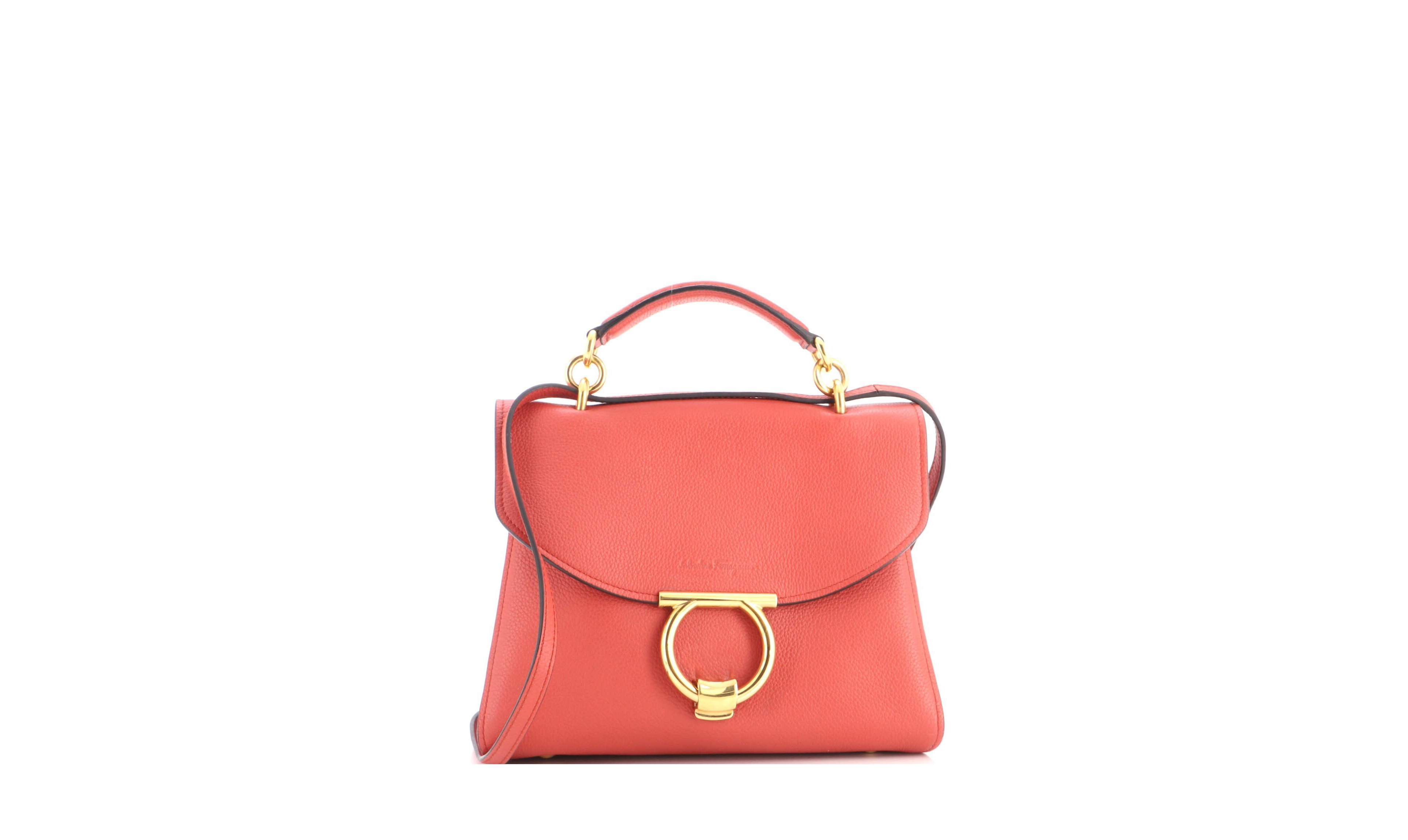 Pre-Owned Salvatore Ferragamo Small Margot Satchel Leather