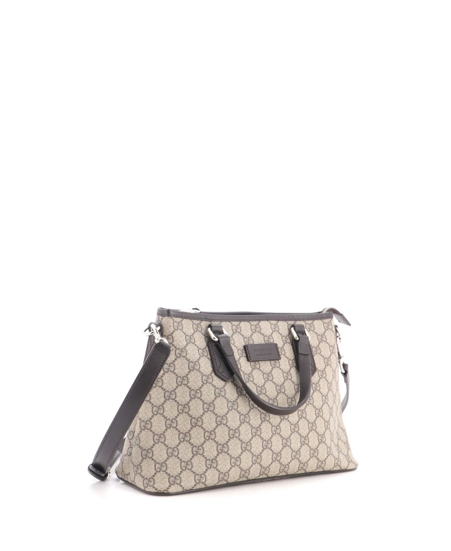 GG Coated Canvas Convertible Zip Medium Tote