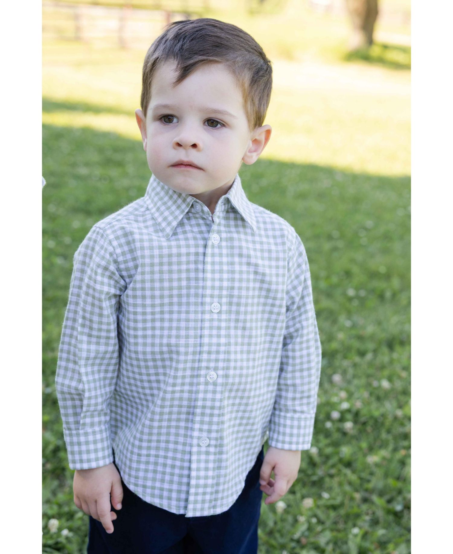 Boys' 4-20 Check Long-Sleeve Button-Down Shirt