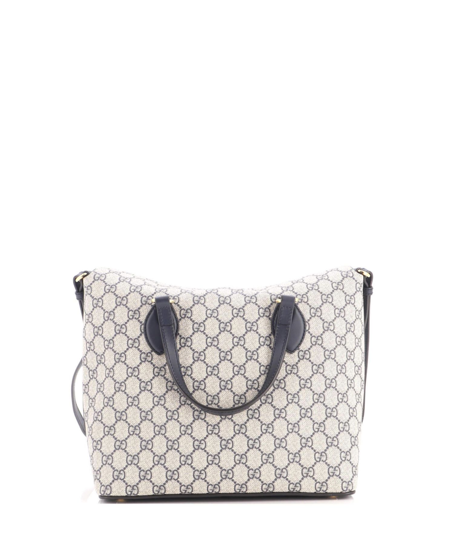 Signature Fold Over Medium Coated Canvas with Leather Tote