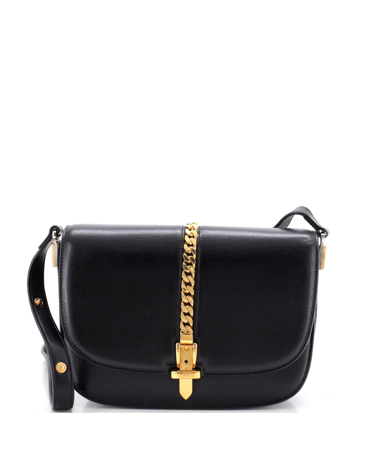 Pre-Owned Gucci Small Sylvie 1969 Shoulder Bag Leather - Black