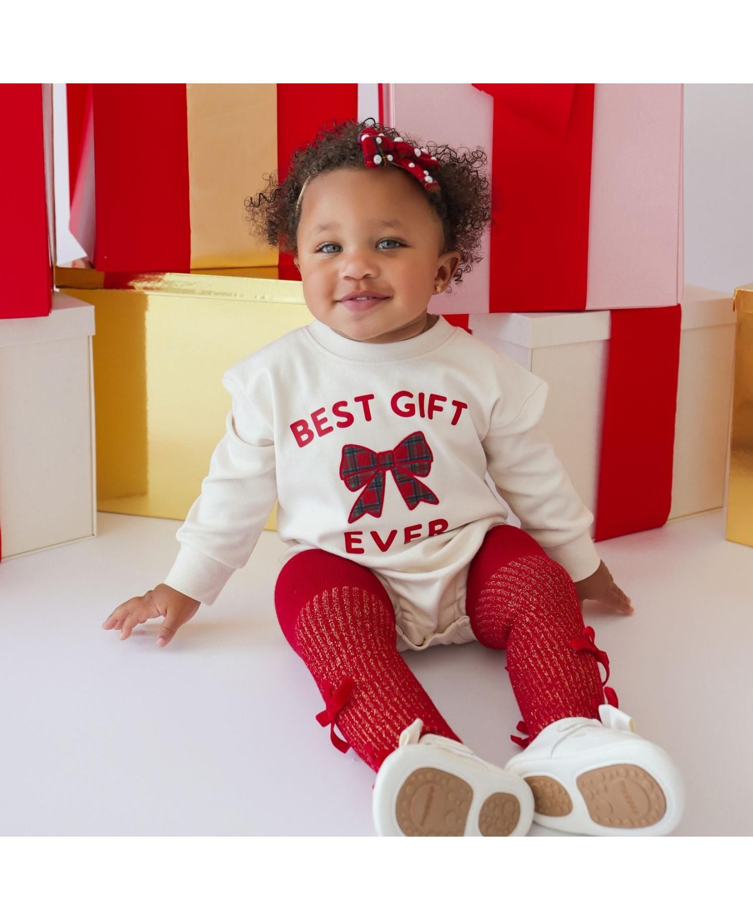 Baby Girls' Best Gift Ever Long-Sleeve Holiday Romper