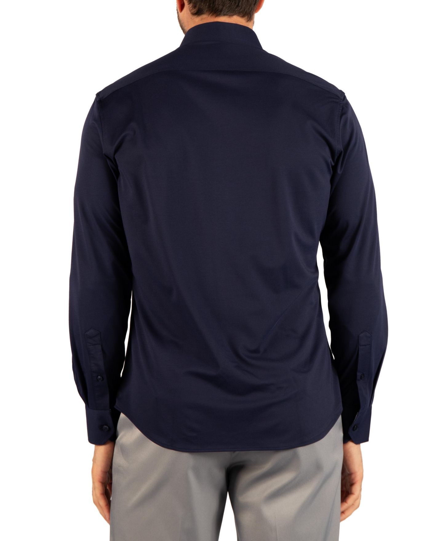 Мужская рубашка Tailorbyrd Solid Knit Performance, цвет: Тёмно-синий — фото 2