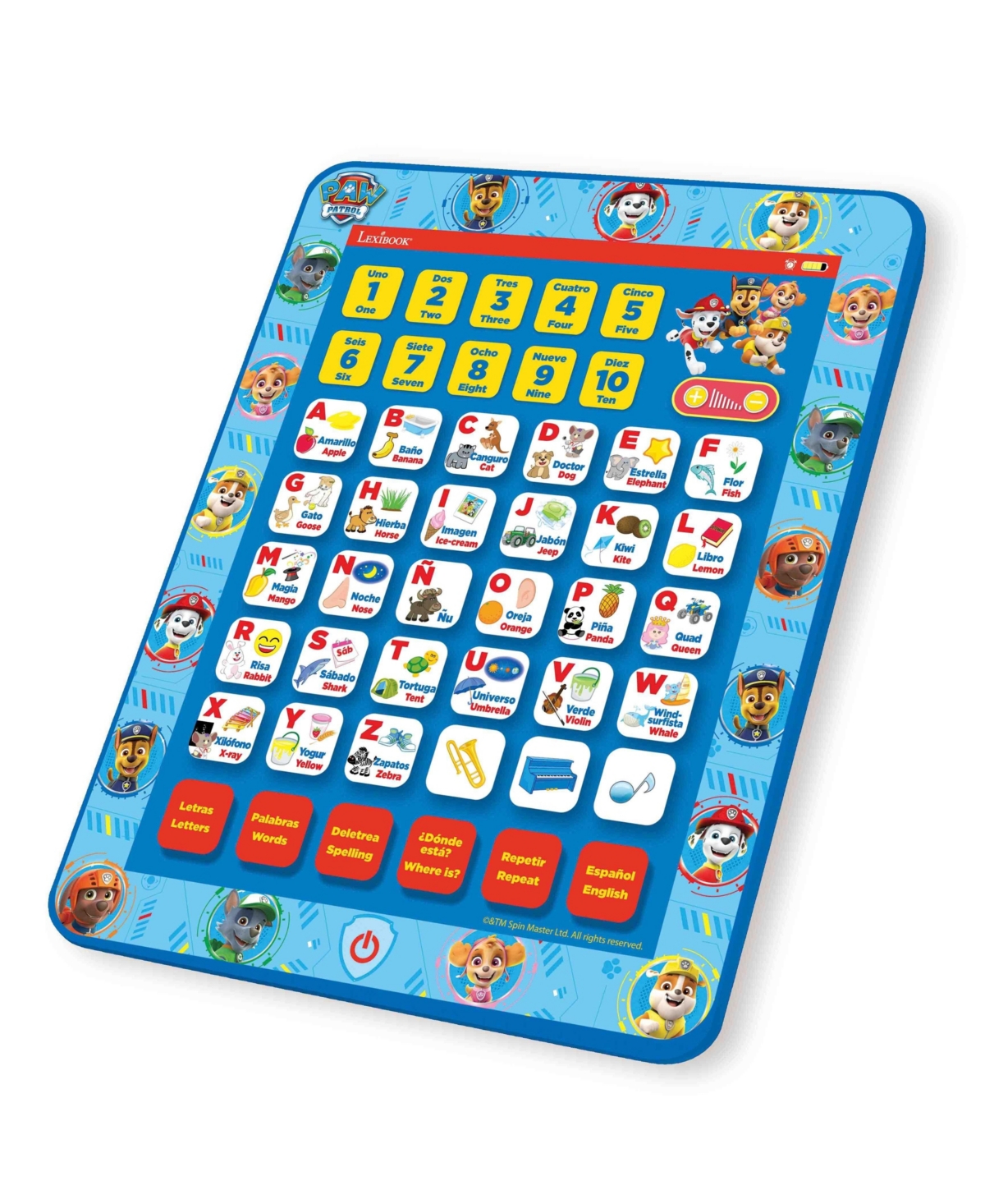 Paw Patrol Bilingual Interactive Spelling Learning Tablet, Ages 3+