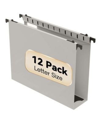 12 Pack Plastic Hanging File Folders 2 Inch Expansion Heavy Duty Organizer