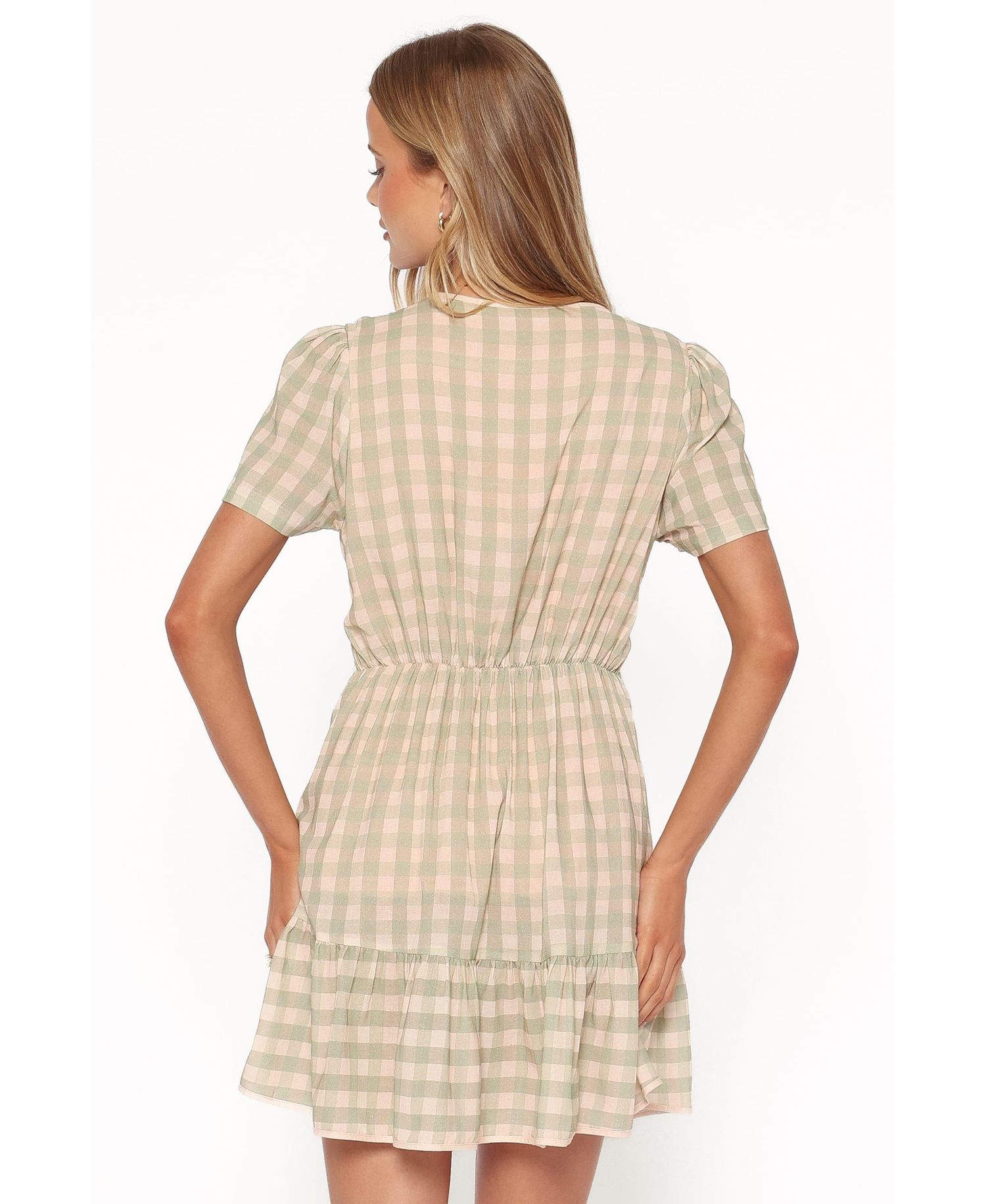 Women's Lorry Gingham-Print Tie-Front Mini Dress