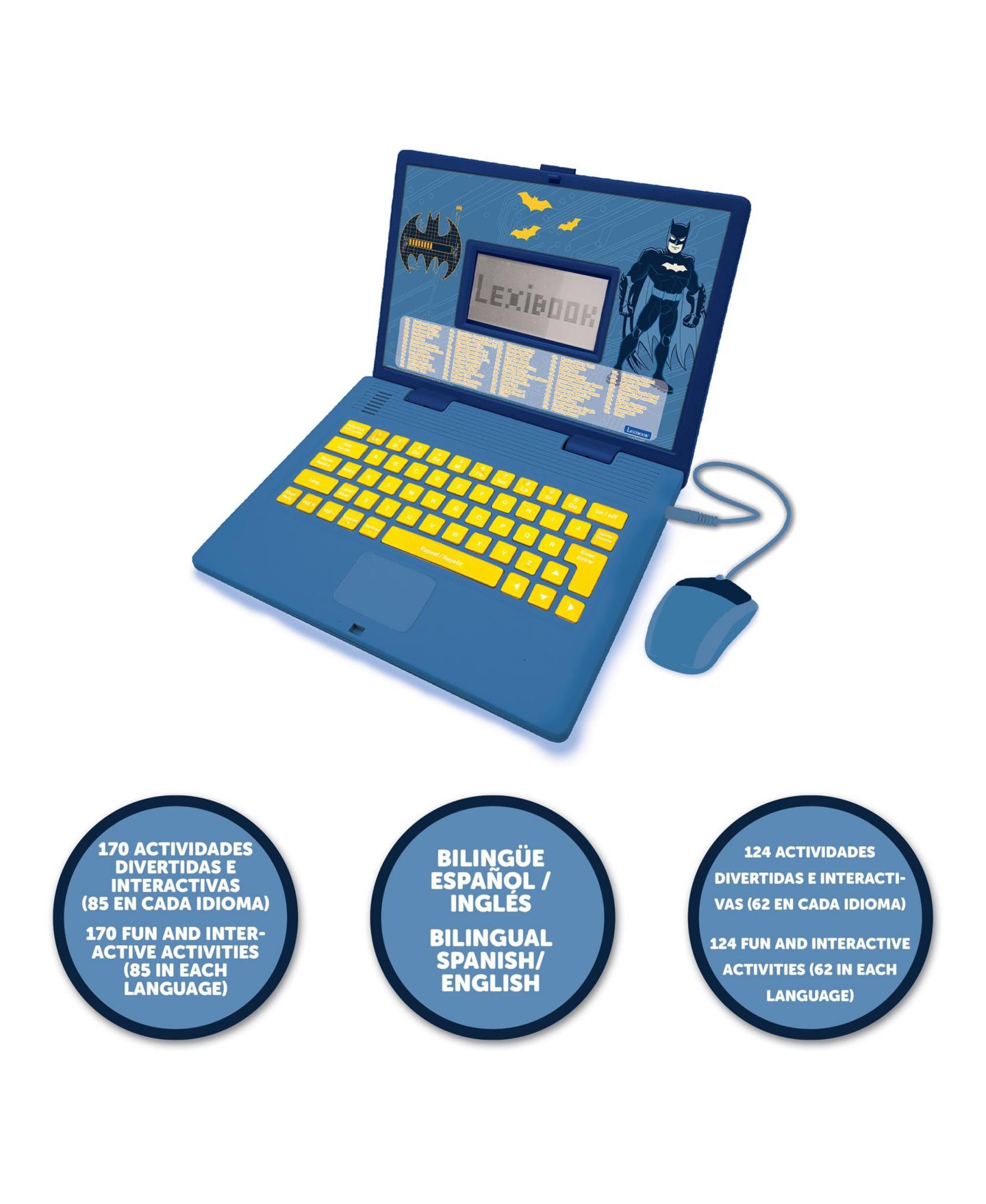 Детские игрушки Warner Batman Bilingual 124-Activity Educational Laptop, 2-Piece Set, Ages 3+ — фото 2
