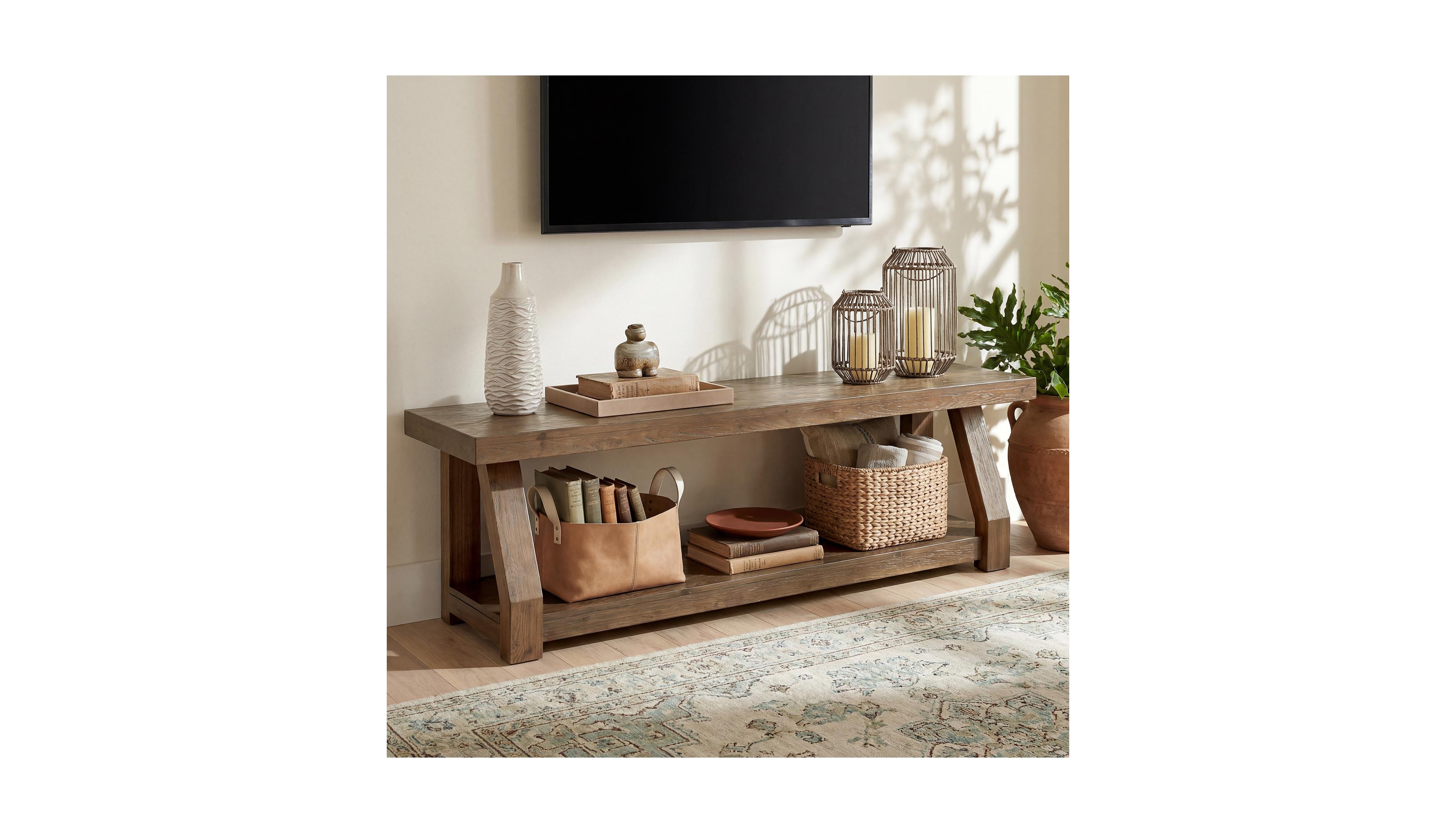 Tribesigns 63" Solid Wood Tv Stand
