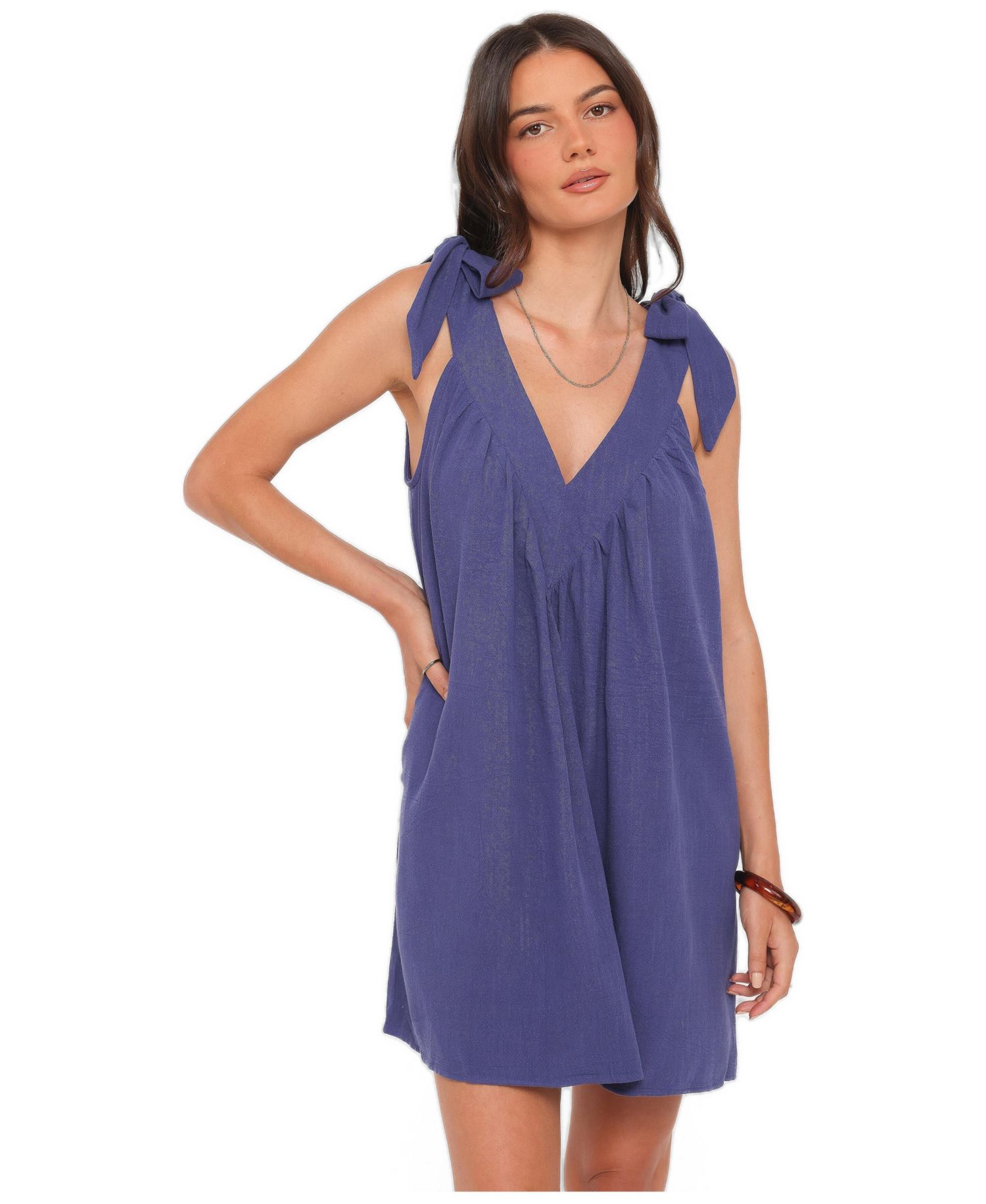 Women's Trina V-Neck Mini Sleeveless Dress