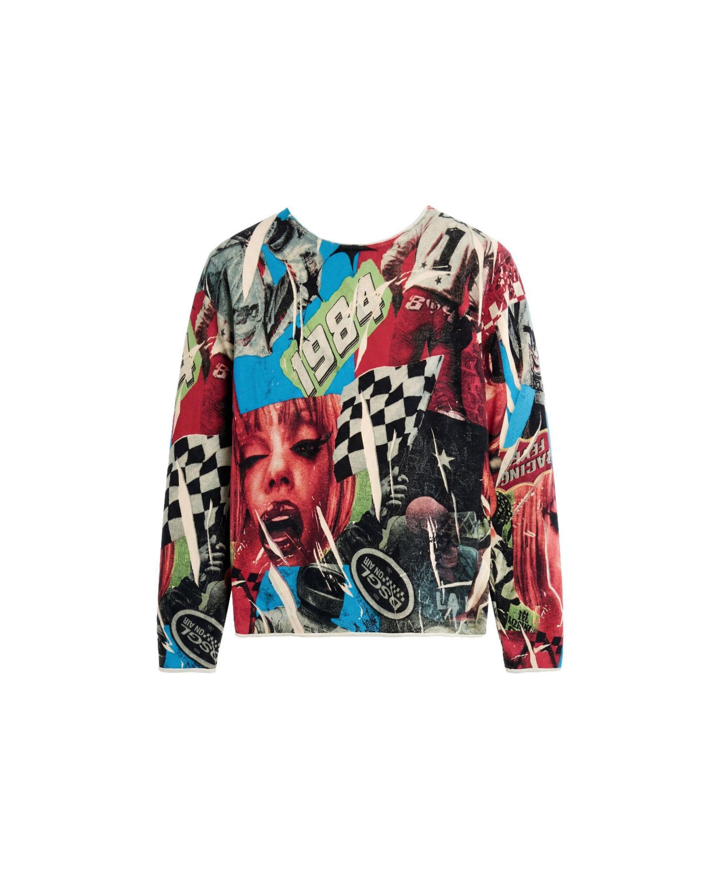 Мужской свитер Desigual Graphic Design 1984 Motif Cotton, цвет: Тёмный серый — фото 5