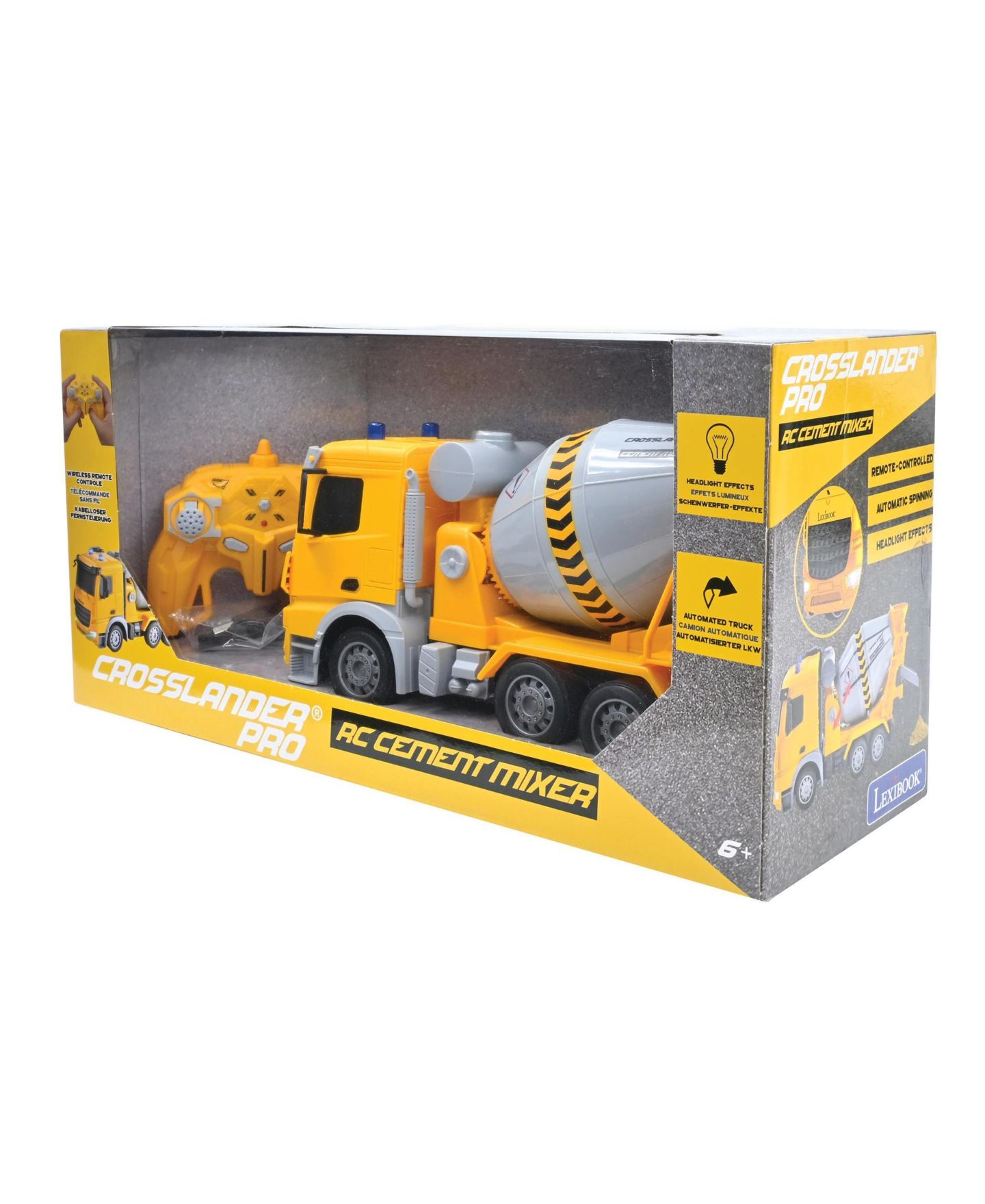Детская игрушка Lexibook Crosslander Pro Remote-Controlled 360-Degree Rotating RC Concrete Mixer with Light Effects — фото 8