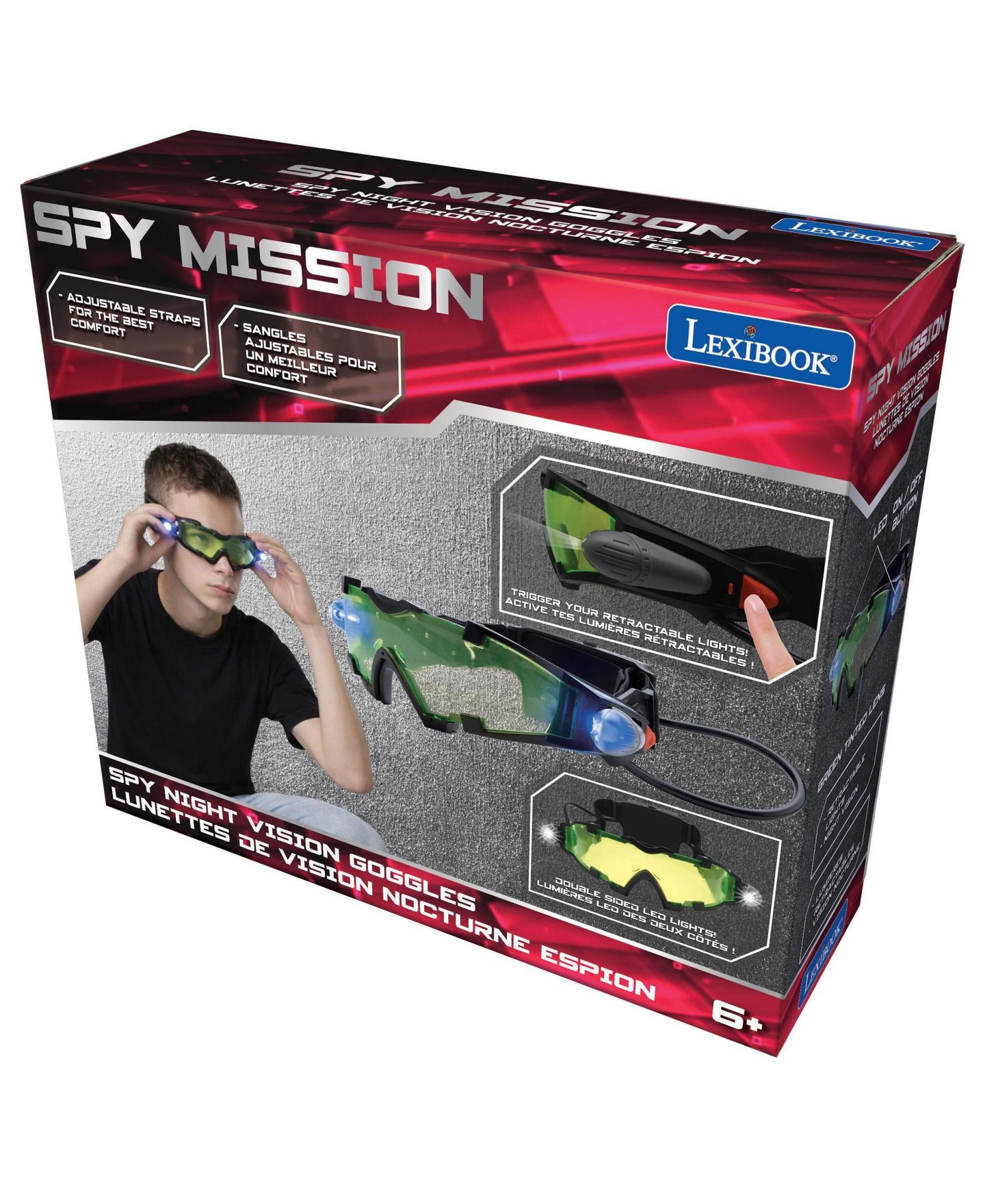 Очки ночного видения Lexibook Spy Mission со складной LED-подсветкой, от 6 лет — фото 8
