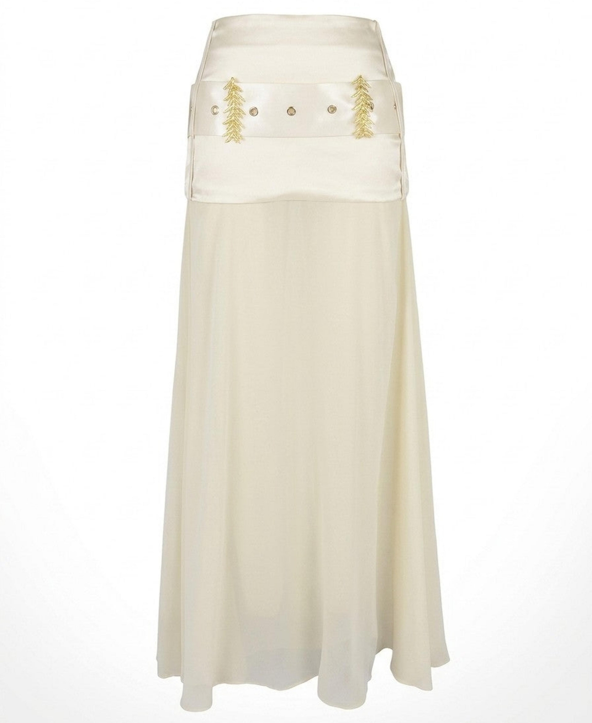 Modenaire Women's High-Waisted Sheer Maxi Skirt