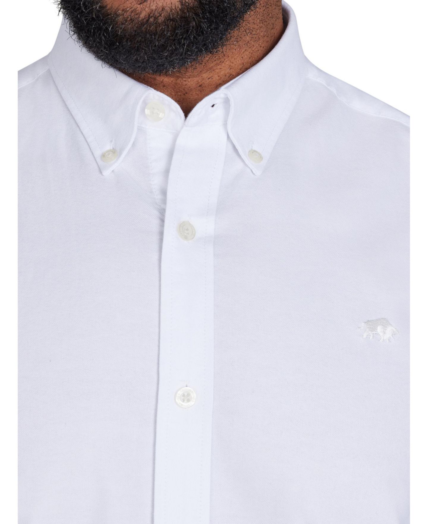 Мужская рубашка Raging Bull Classic Slim-Fit Lightweight Oxford Short-Sleeve, цвет: Белый — фото 2