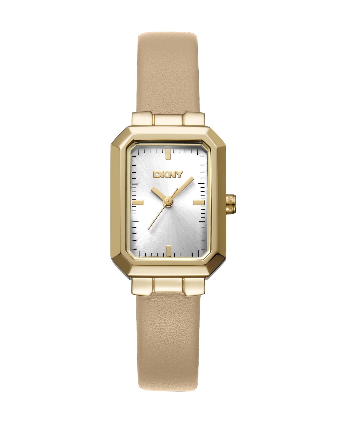 Dkny Women's Water-Resistant Quartz Leather Strap Watch, 22 mm - Gold