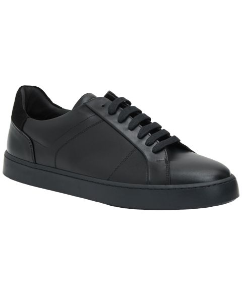 Мужские кроссовки Bruno Magli Martino Low-Profile Leather, цвет: Чёрный