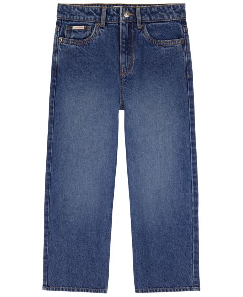 Джинсы Calvin Klein Medium Wash Wide-Leg Denim для девочек, цвет: Синий варёный
