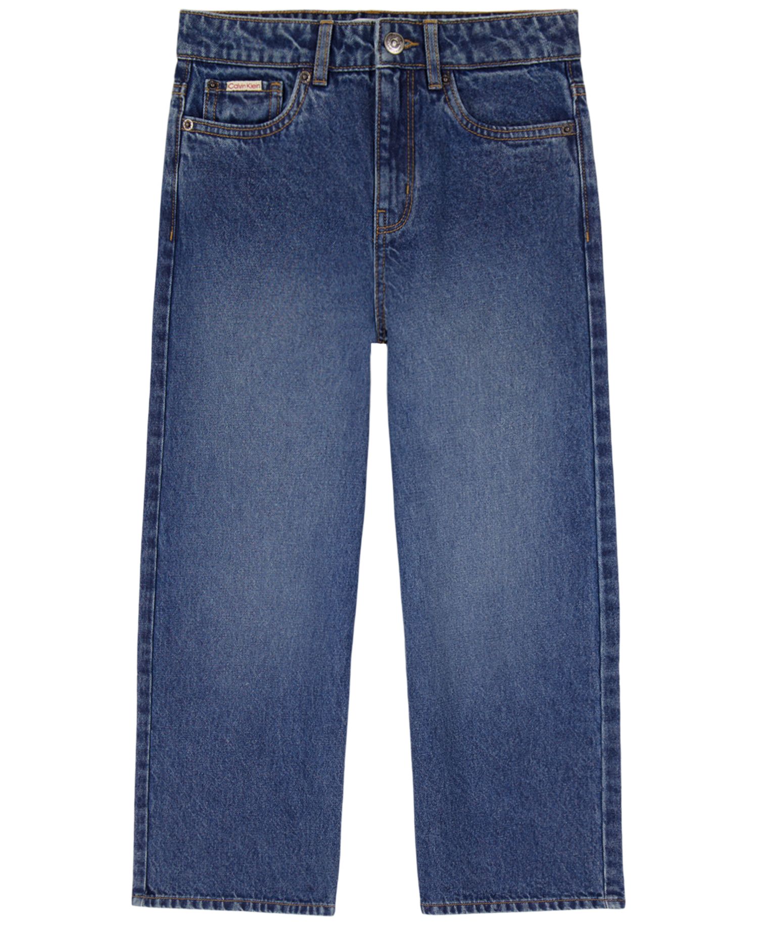 Girls' 4-16 Medium Wash Wide-Leg Denim Jeans