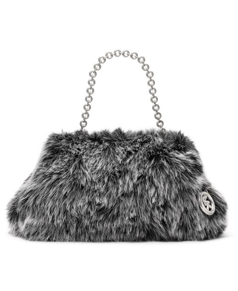 Женский большой клатч Michael Kors Cloud с каркасом, цвет: Чёрный