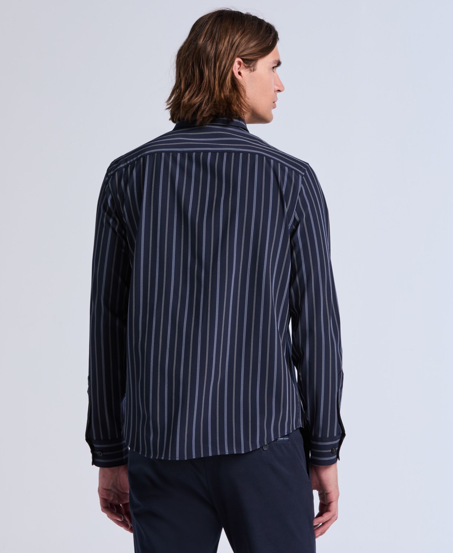 Men's Slim-Fit Stripe Dynamic-Stretch Shirt