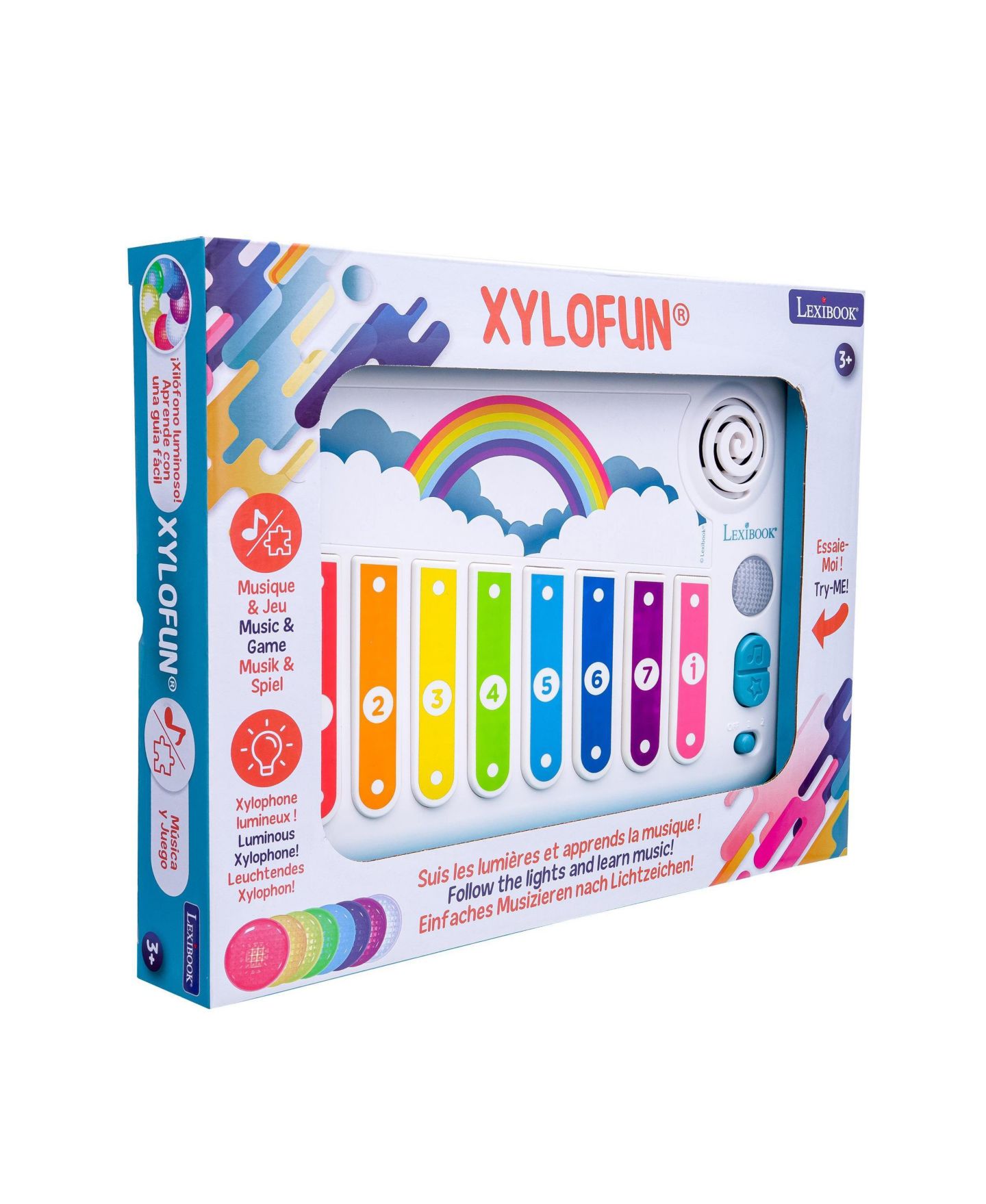 Детские игрушки Lexibook Xylo-Fun Light-Guiding 3-Piece Electronic Xylophone, от 3 лет — фото 7
