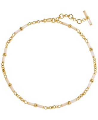Bree Beaded-Link Imitation Pearl Necklace