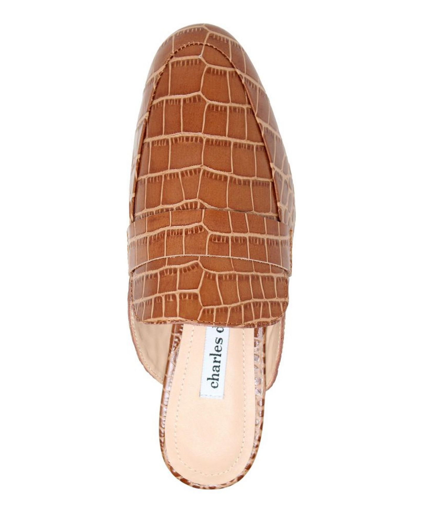 Женские сабо Charles David Forum Flat Mule Loafer, цвет: Коньячный — фото 3