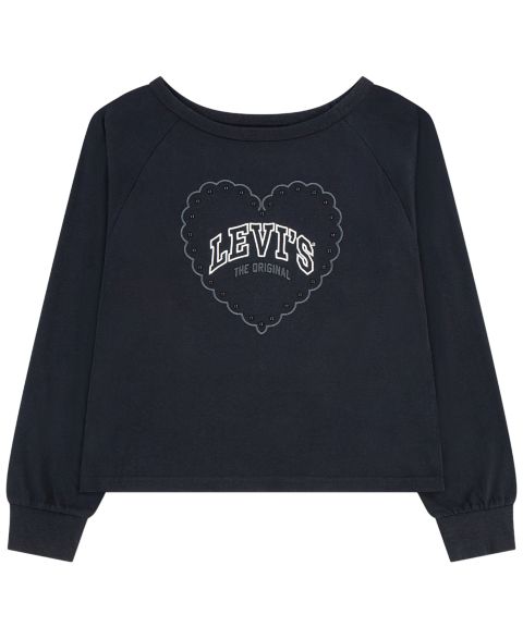 Детский вязаный лонгслив Levi's с сердцем, 7-16, цвет: Антрацитовый