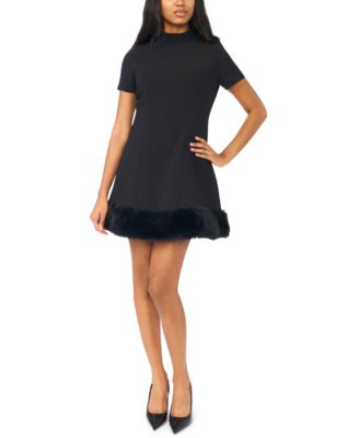 Women's A-Line Mini Mockneck Dress