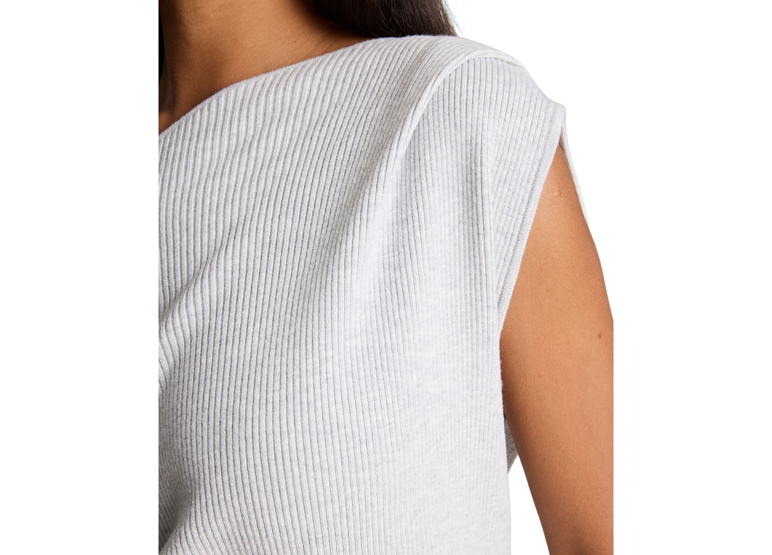 Women's One-Shoulder Sleeveless Midi Sweater Dress
