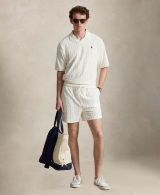 Polo Ralph Lauren Men's Cable-Knit Terry Regular-Fit Shorts, 5