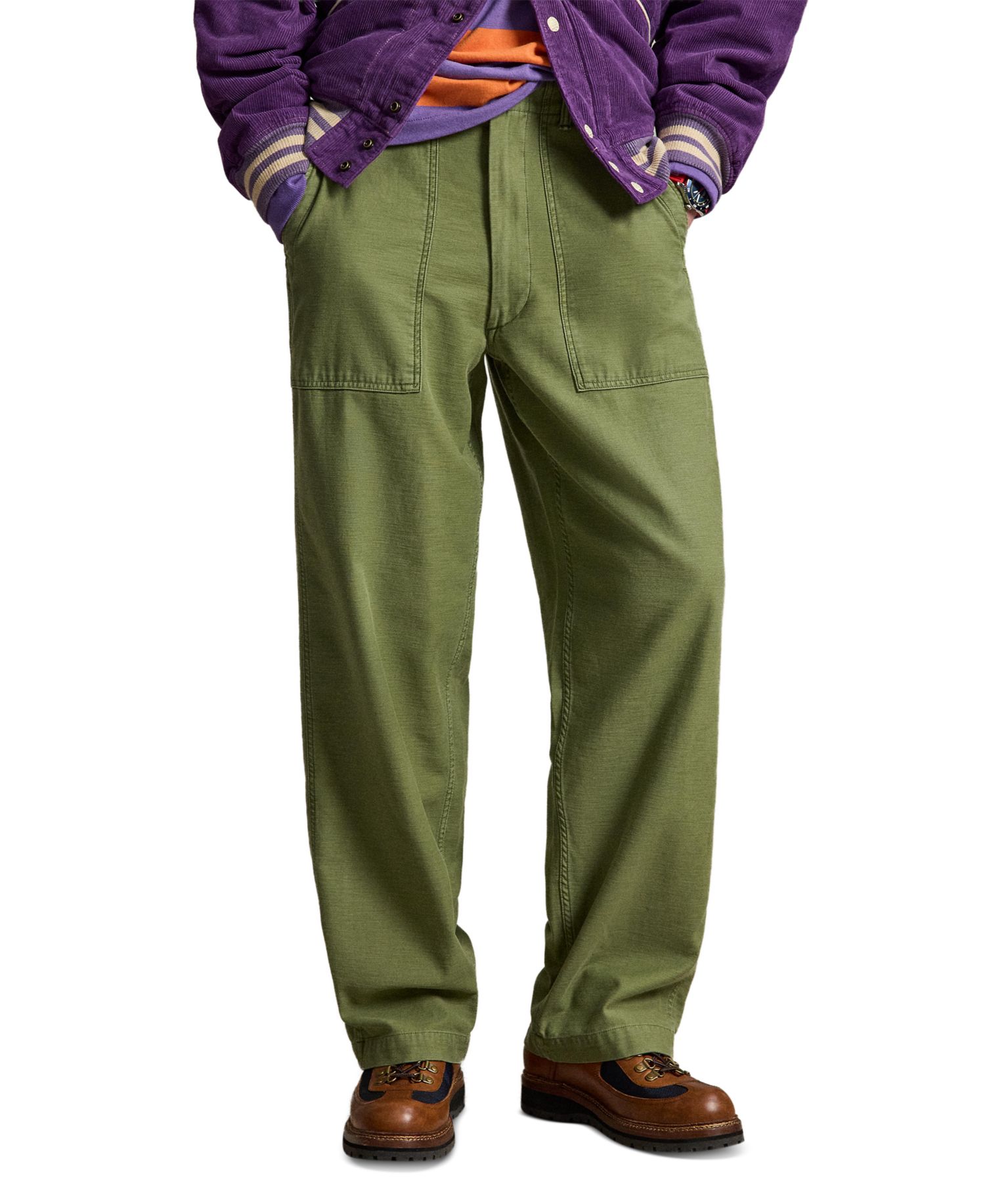 Men's Relaxed Fit Reverse-Sateen Utility Pants