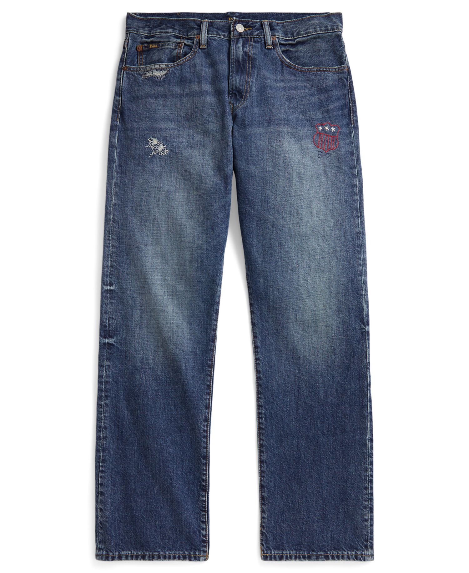 Men's Hampton Straight-Leg Relaxed Distressed Jeans