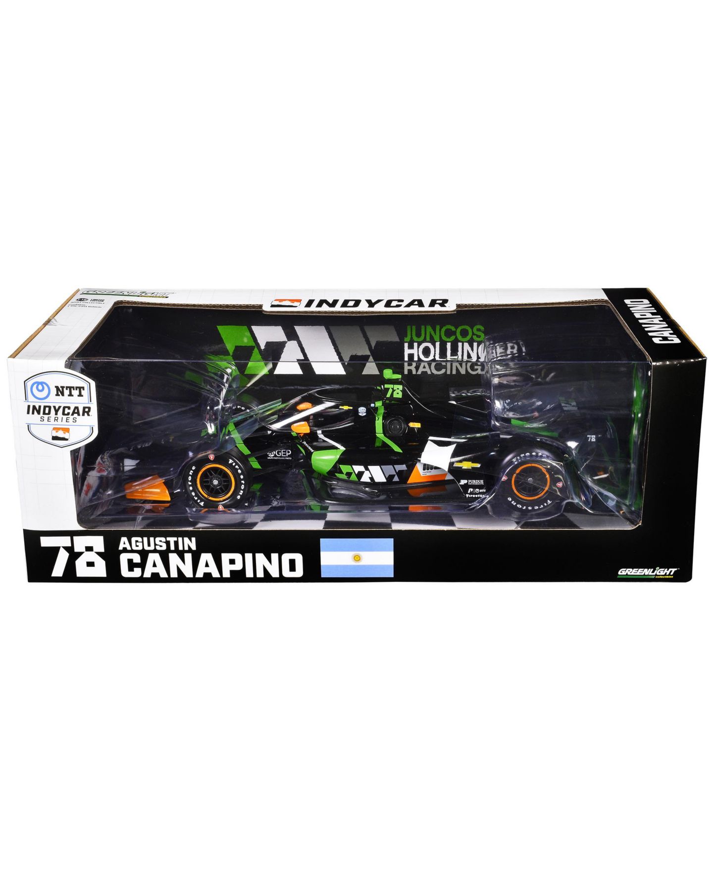 Детская игрушка Greenlight 1/18 Scale Dallara IndyCar #78 2024 NTT IndyCar Series Officially Licensed Diecast Model Car — фото 3