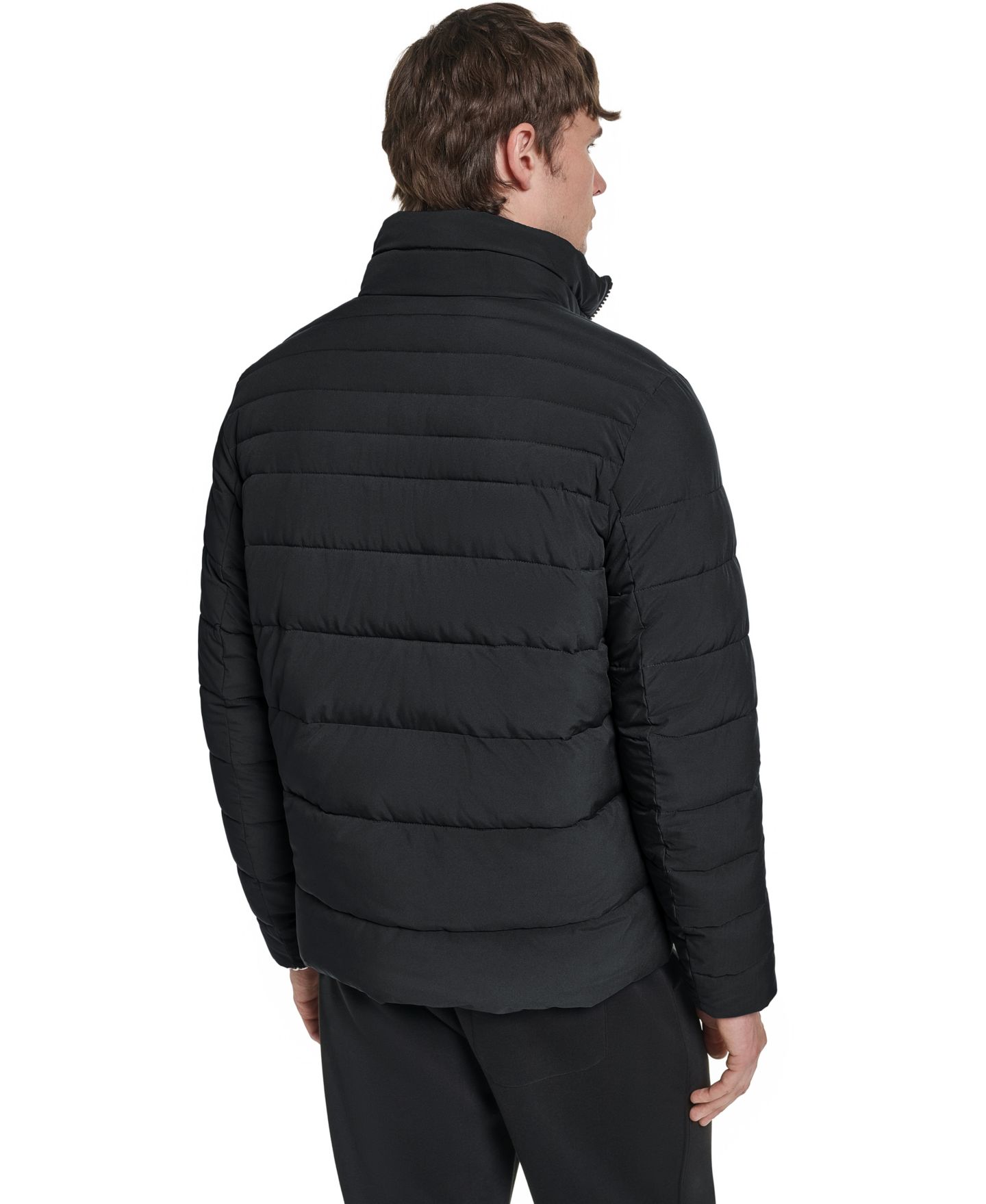 Мужская куртка KARL LAGERFELD PARIS Lightweight Puffer with Bib, цвет: Чёрный — фото 2