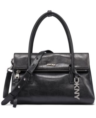 Rivington Silver-Tone Medium Satchel Handbag
