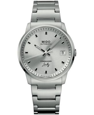 Women's Swiss Automatic Commander Lady Stainless Steel Watch 34mm