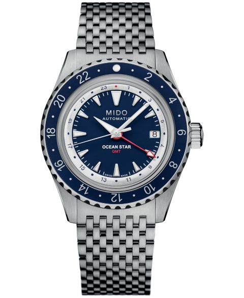 Мужские часы Mido Automatic Ocean Star Captain GMT Special Edition Stainless Steel Watch 42mm