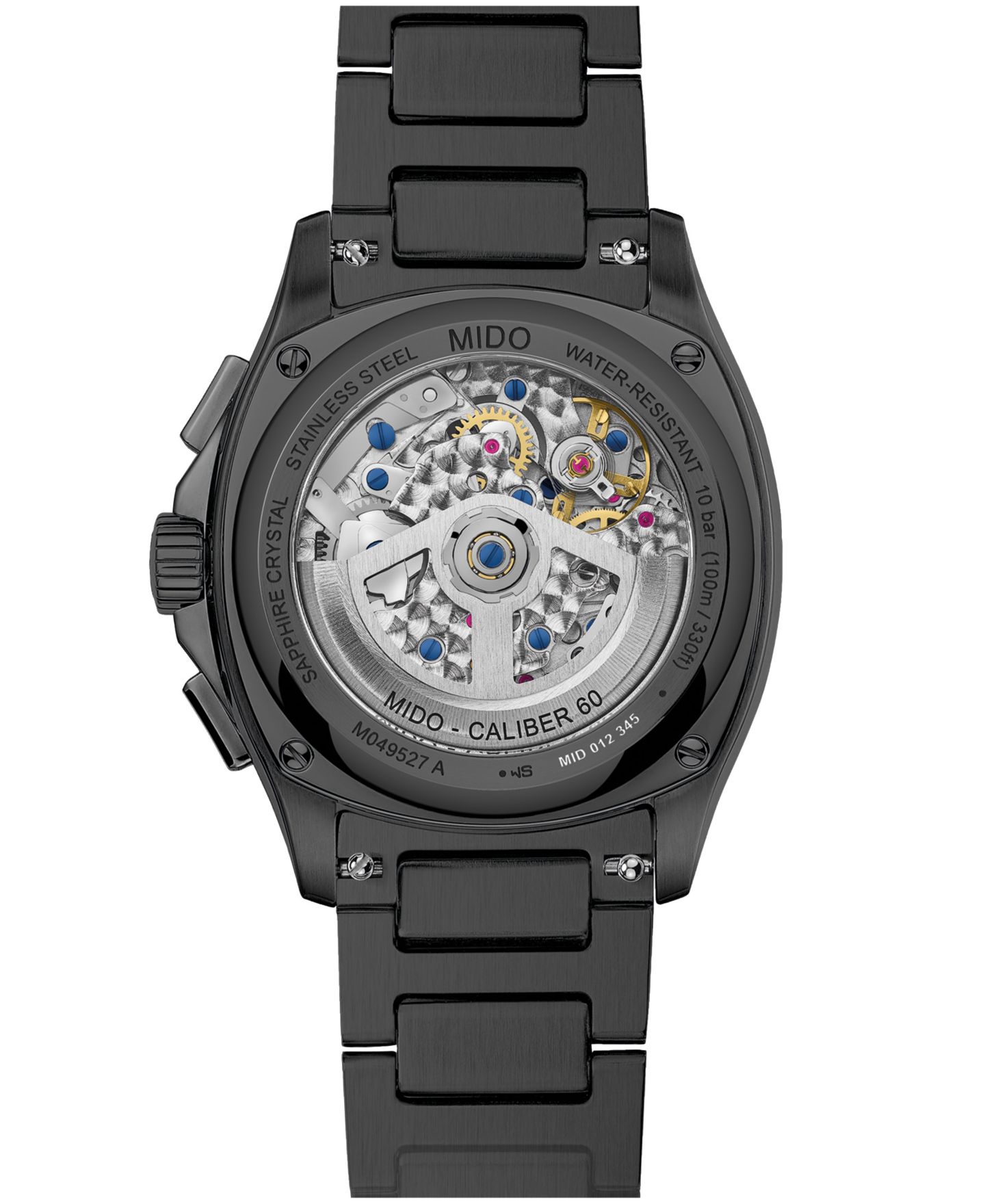 Мужские часы Mido Swiss Automatic Chronograph Multifort TV Black Stainless Steel 42mm — фото 2