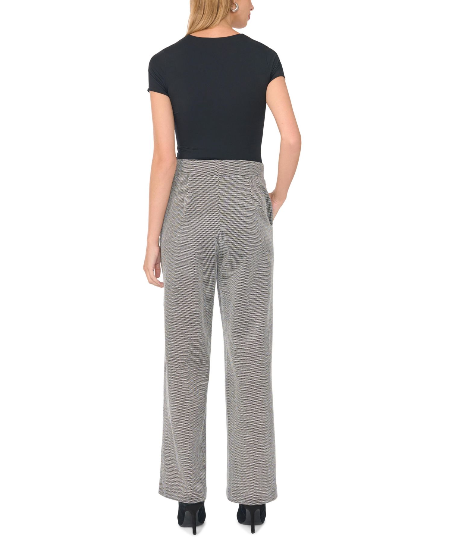 Women's Pintuck High-Rise Wide-Leg Pants