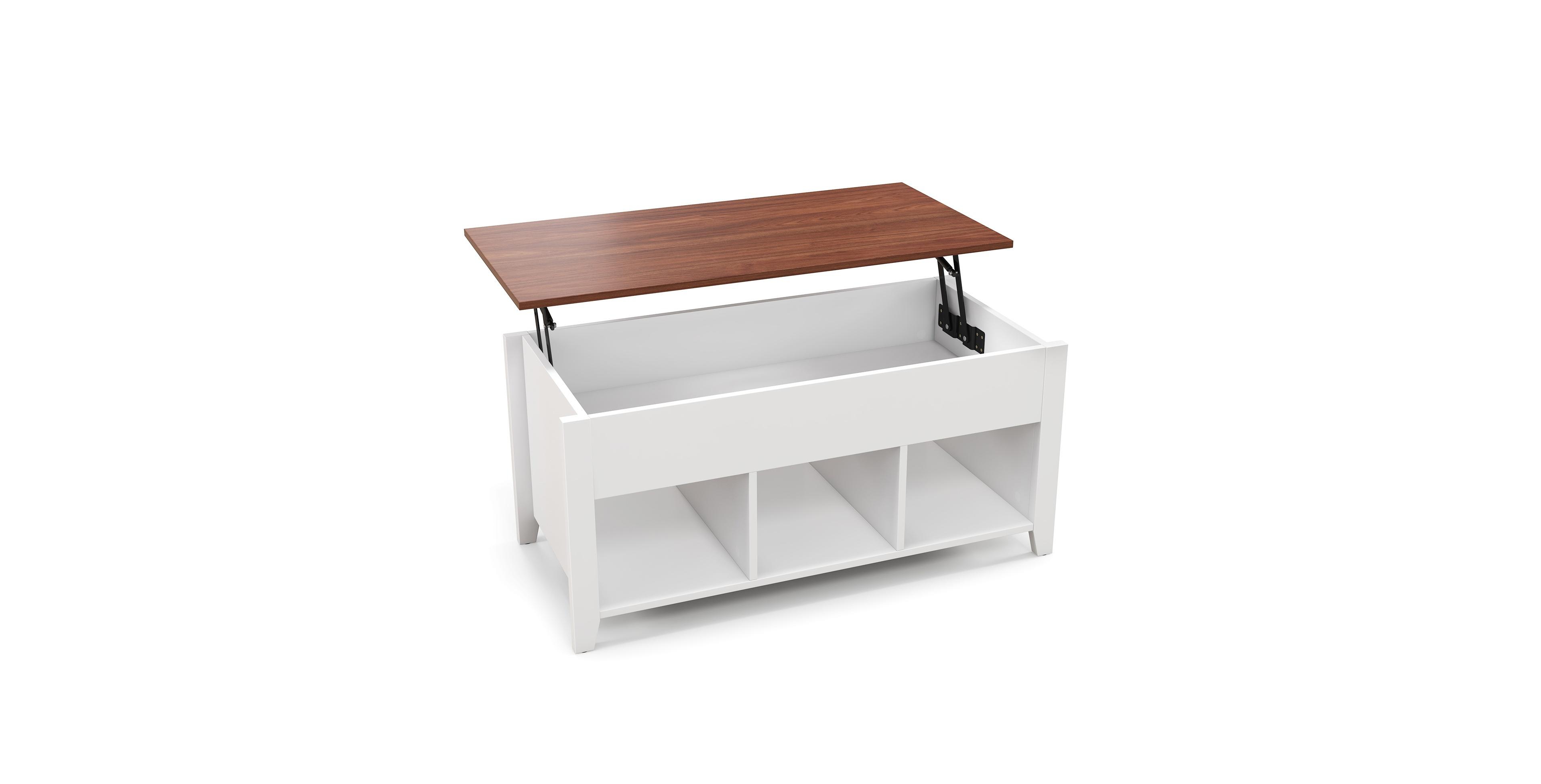 Mecale Coffee Table with Hidden Storage Compartment