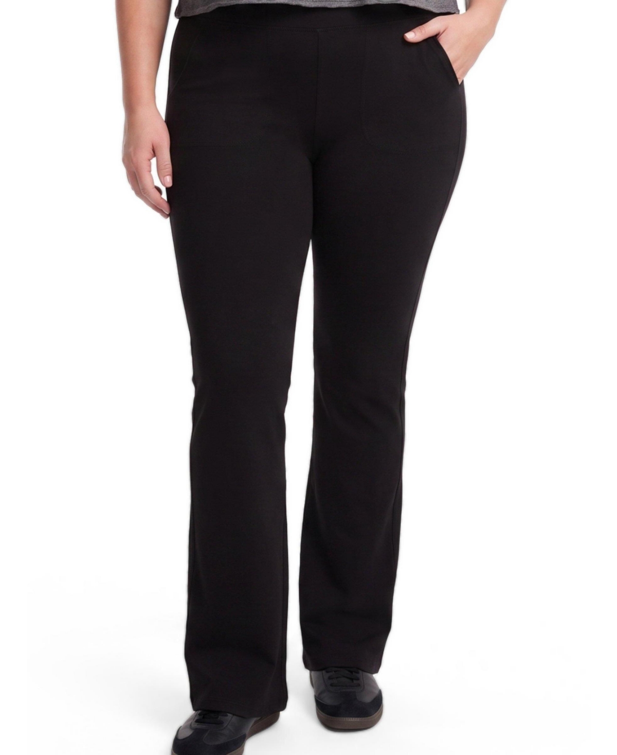 Torrid Plus Slim Boot-Cut Cotton-Blend Leggings with Functional Pockets