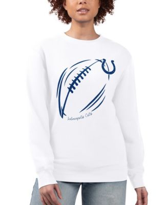 Women's Indianapolis Colts Dropped Shoulder Fleece Pullover Sweatshirt