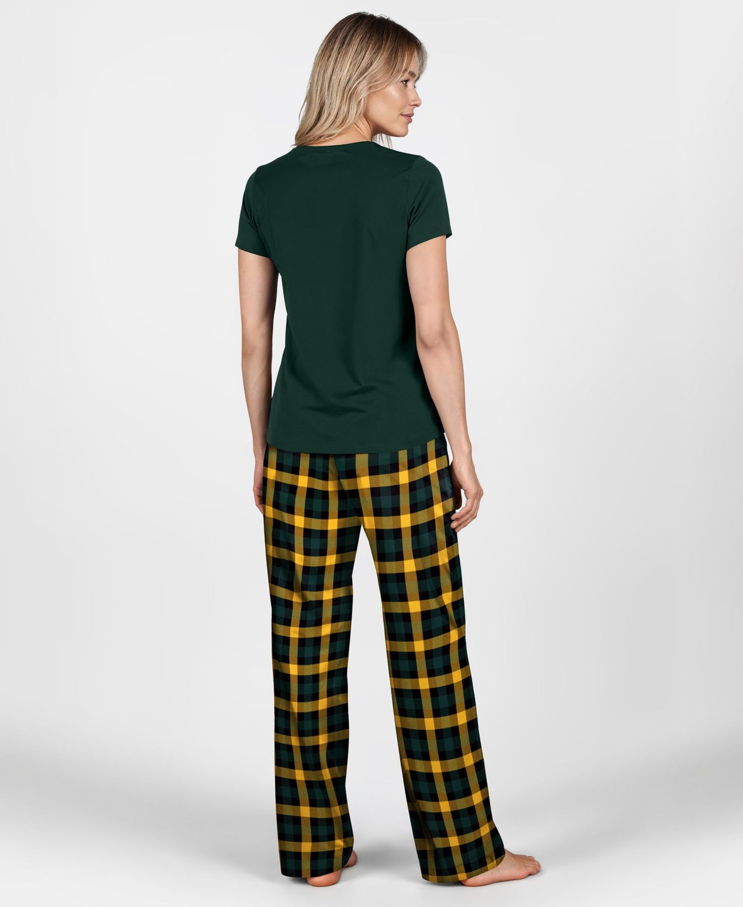 Women's Green Green Bay Packers Highland Sleep Set