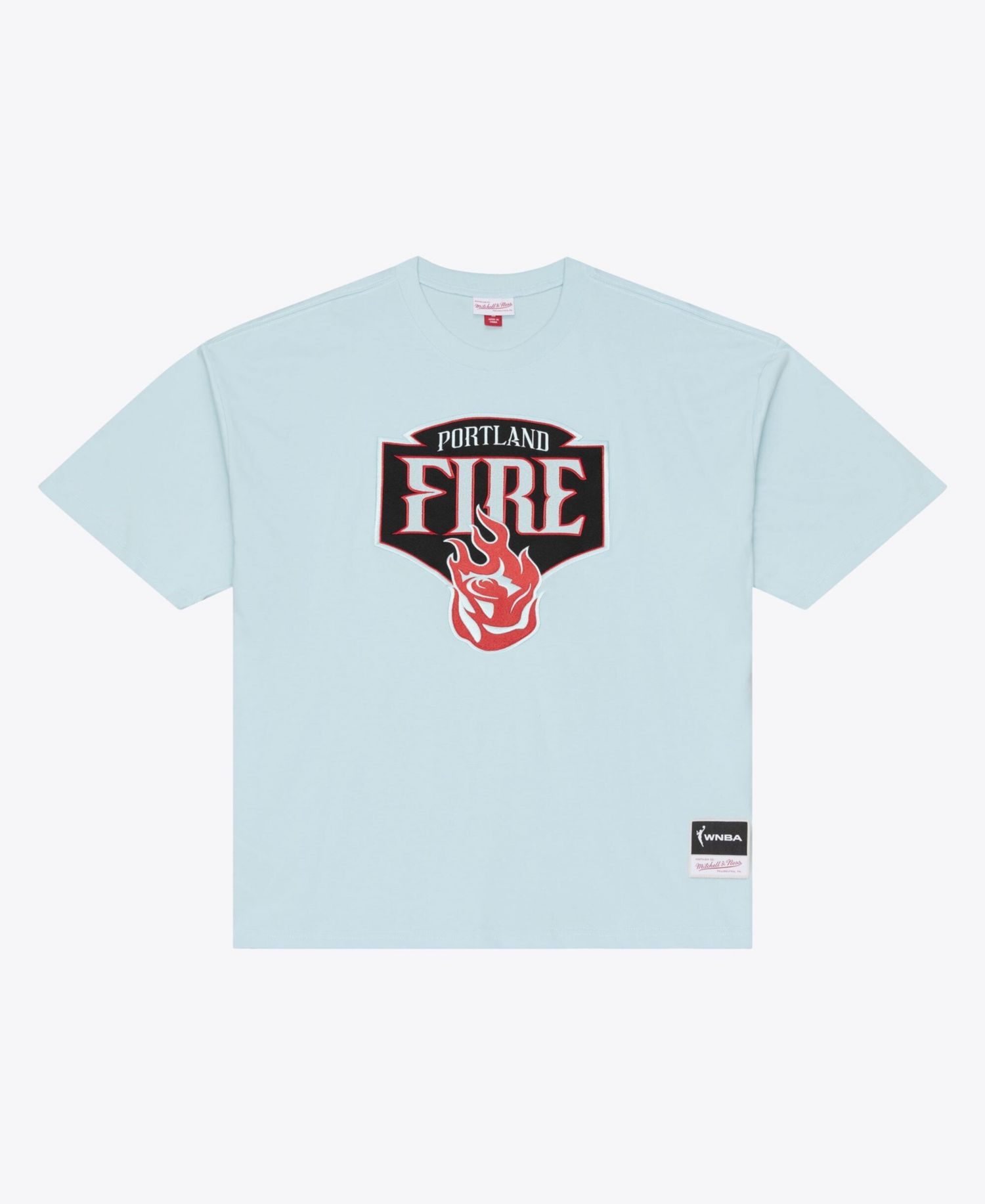 Men's Powder Blue Portland Fire Logo Boxy T-Shirt
