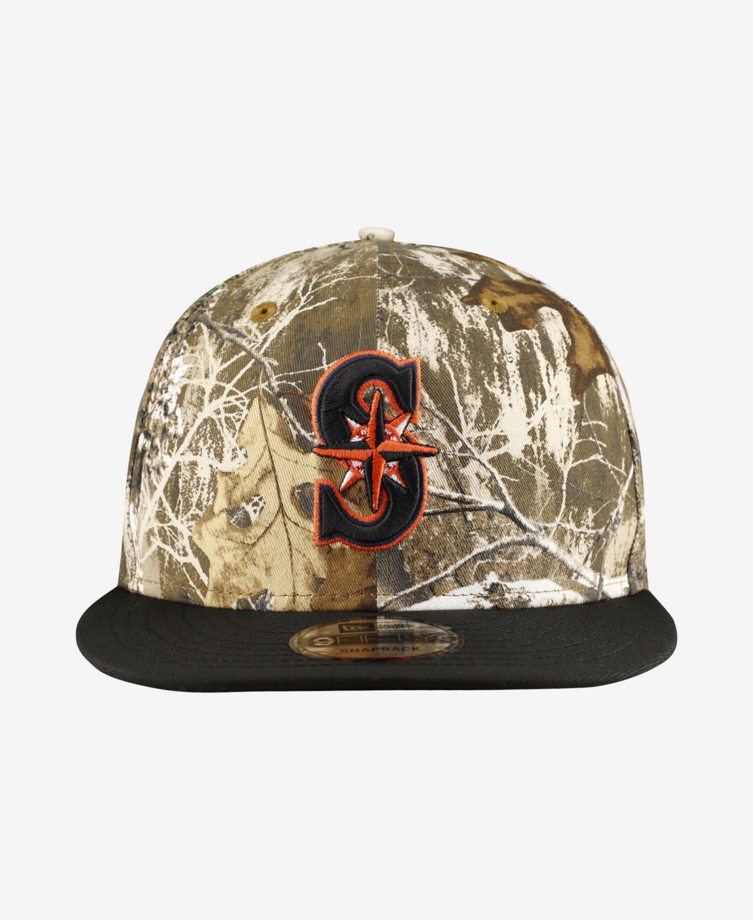 Men's Camo Seattle Mariners Realtree Orange Pop 9FIFTY Snapback Hat