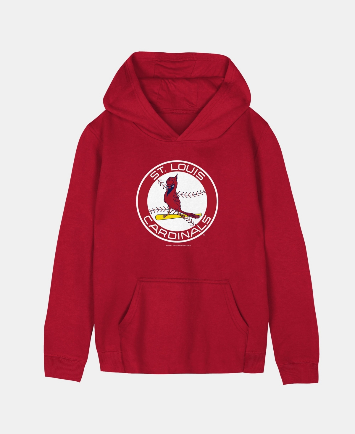 Mitchell & Ness Boys' and Girls' 2T-5T St. Louis Cardinals Throwback Retro Logo Front Pouch Pocket Hoodie