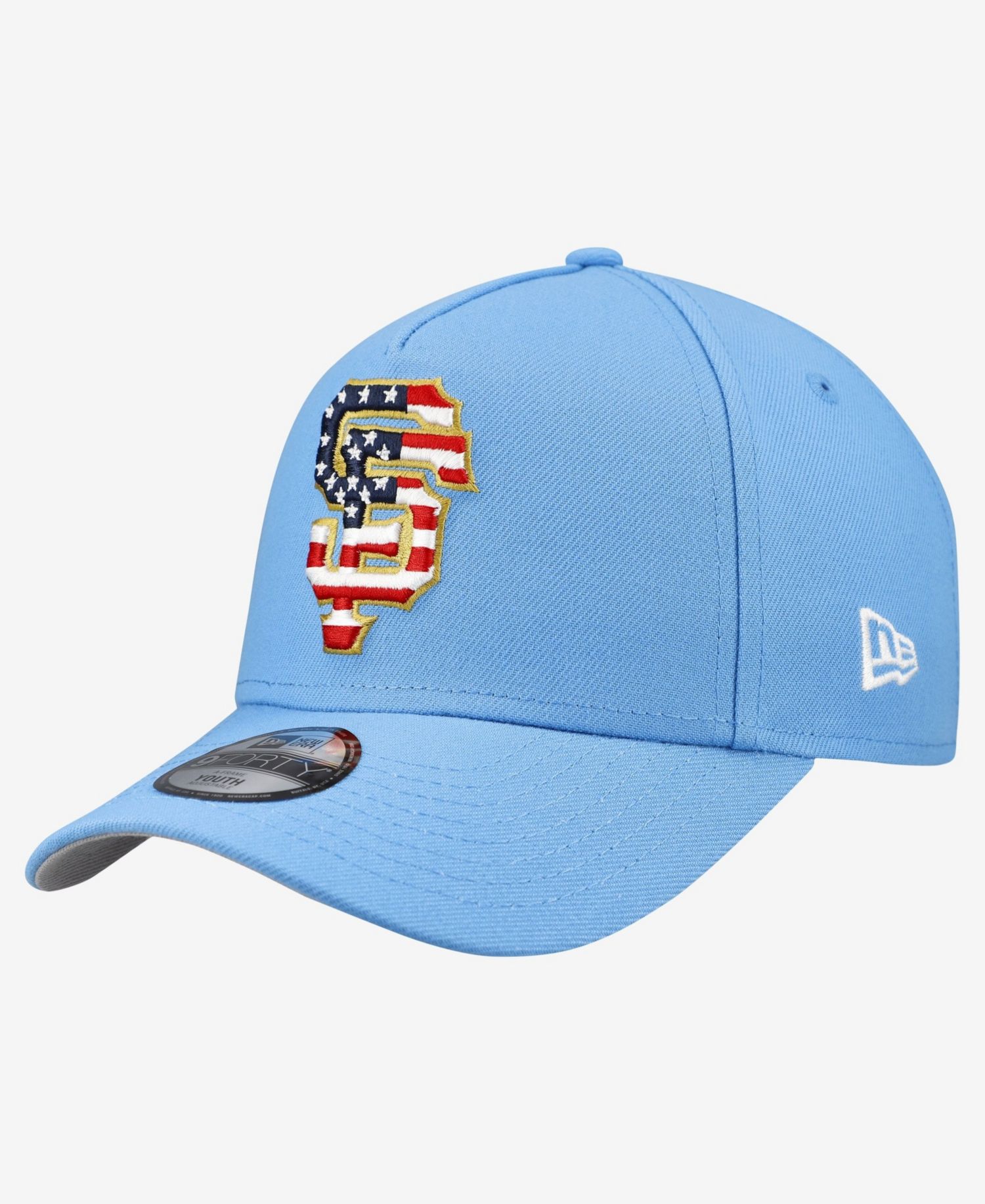Big Boys and Girls Light Blue San Francisco Giants Celebrate America's 250th 9FORTY A-Frame Adjustable Hat